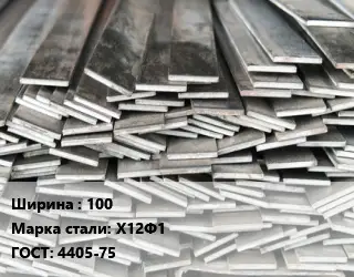 Полоса стальная 100 Сталь: Х12Ф1 ГОСТ: 4405-75